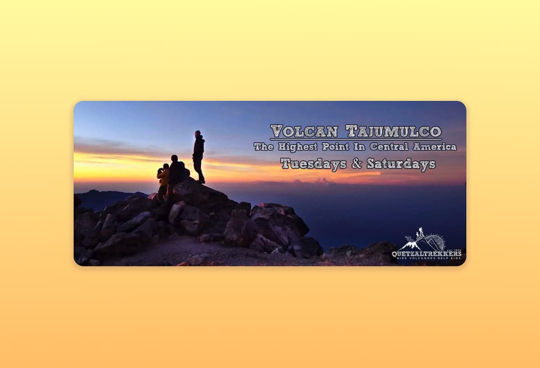 Screenshot of quetzaltrekkers website